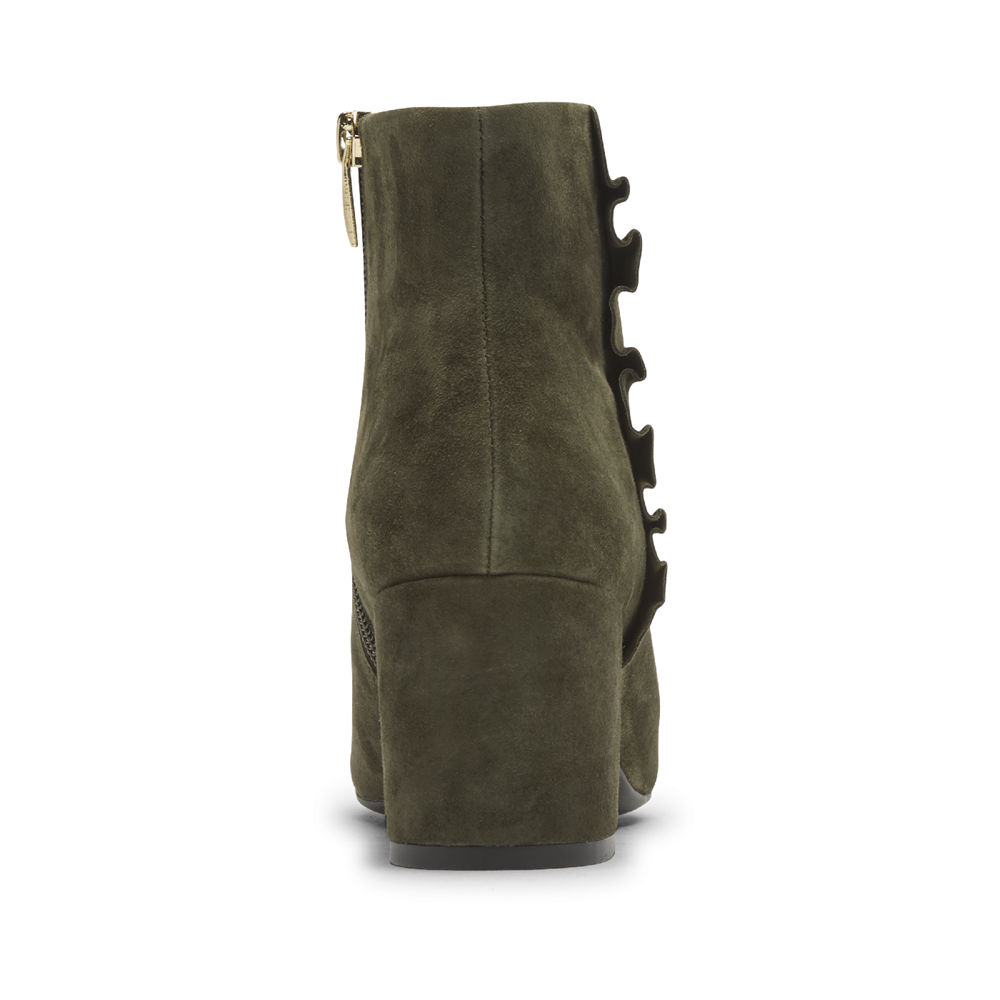 Botas Rockport Mujer Mexico - Total Motion Oaklee Ruffle Verdes - RFKNU5841